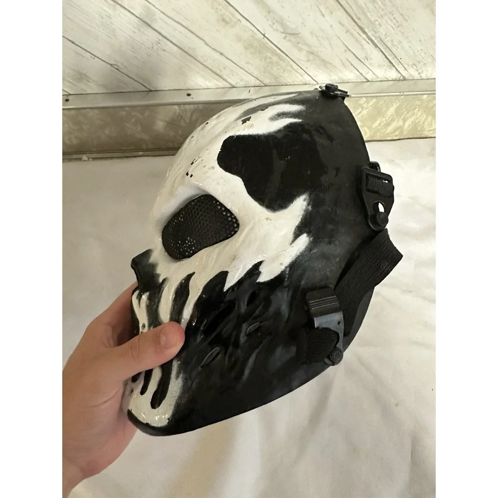 Tactical Mask Paint Ball Full Face Black And White
